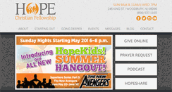 Desktop Screenshot of hopechristianfellowship.org