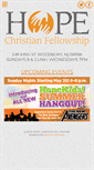 Mobile Screenshot of hopechristianfellowship.org