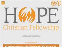 Tablet Screenshot of hopechristianfellowship.org